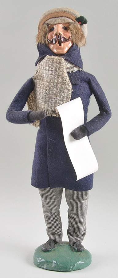 Traditional Assorted Carolers Mustache Man With Music-Blue Coat - No Box Nb1332 by Byers' Choice Ltd-1