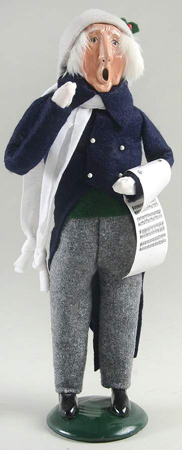 Traditional Assorted Carolers Grandfather With Music-Blue Coat - Nb1398, No Box by Byers' Choice Ltd-1