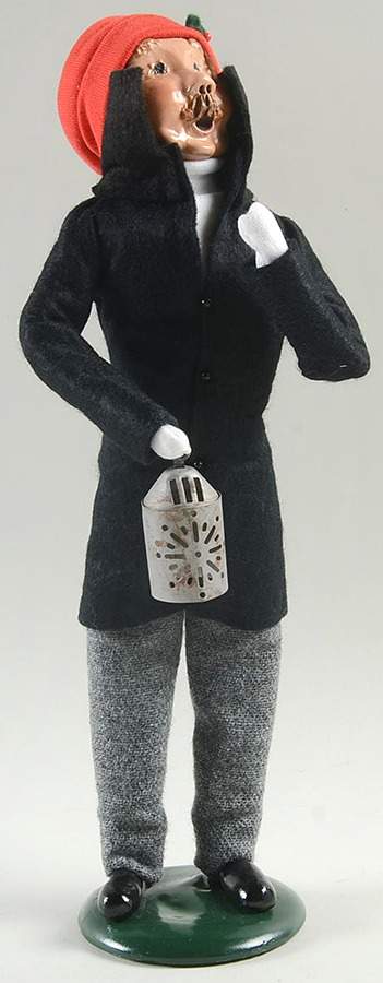 Traditional Assorted Carolers Mustache Man With Lantern-Black Coat - Nb1383, No Box by Byers' Choice Ltd-1
