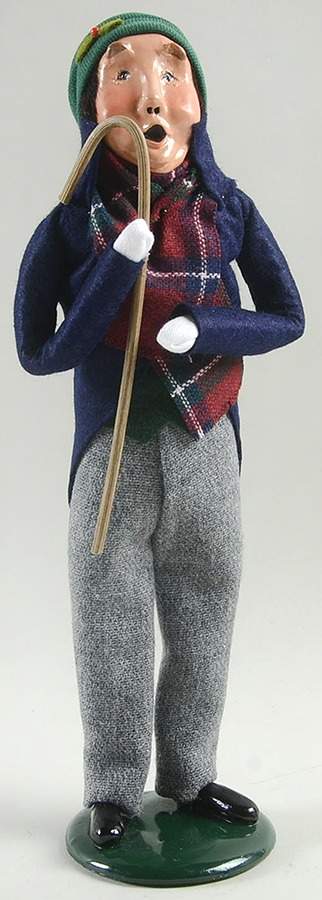 Traditional Assorted Carolers Man With Cane-Blue Coat/Grey Pants - Nb1378, No Box by Byers' Choice Ltd-1