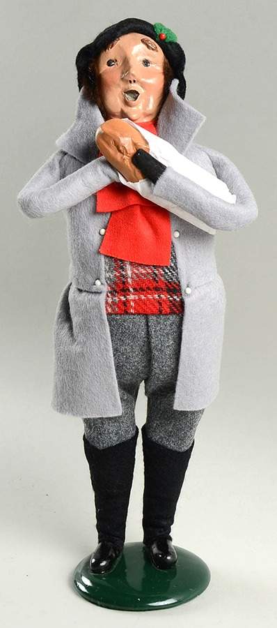 Traditional Assorted Carolers Man With Loaf Of Bread-Grey Coat - No Box Nb1448 by Byers' Choice Ltd-1