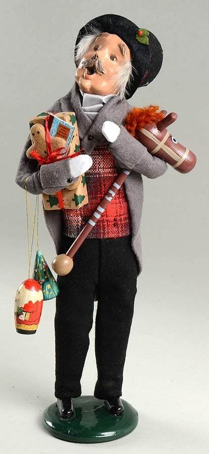 Traditional Assorted Carolers Mustache Man With Stick Horse & Gifts - No Box Nb1447 by Byers' Choice Ltd-1