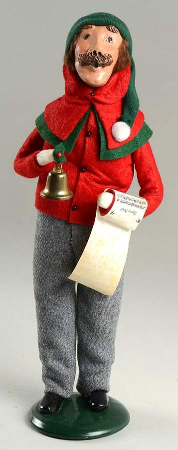 Traditional Assorted Carolers Mustache Man With Bell & Music-Red Coat - No Box Nb1442 by Byers' Choice Ltd-1
