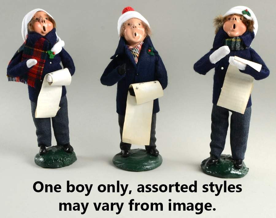 Traditional Assorted Carolers Boy With Music-Blue Coat - No Box Nb1276 by Byers' Choice Ltd-1
