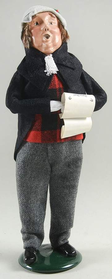 Traditional Assorted Carolers Man With Music-Black Coat - No Box Nb1434 by Byers' Choice Ltd-1