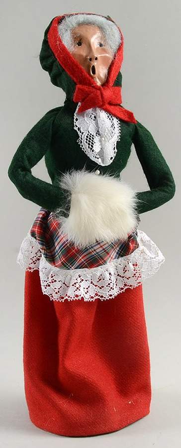 Traditional Assorted Carolers Grandmother With Muff-Green Top Lace Tri - No Box by Byers' Choice Ltd-1