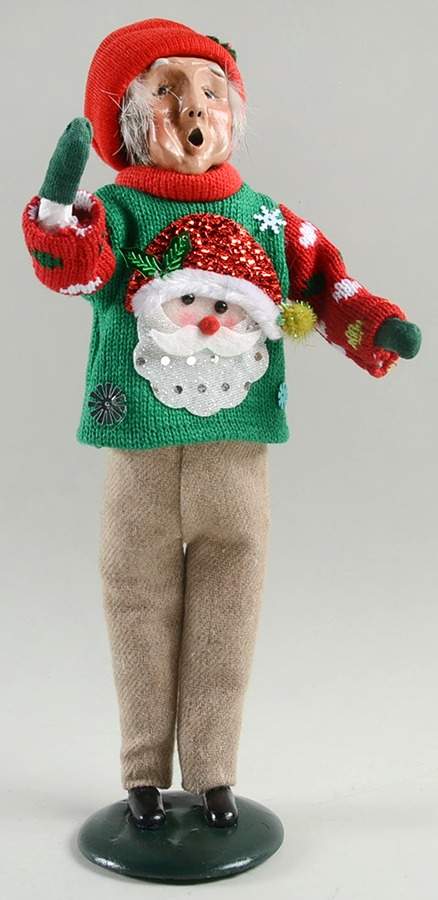 Traditional Assorted Carolers Grandfather In Ugly Sweater-Santa Claus - No Box by Byers' Choice Ltd-1