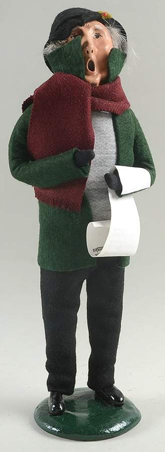 Traditional Assorted Carolers Grandfather With Music-Green Coat - No Box 630 by Byers' Choice Ltd-1