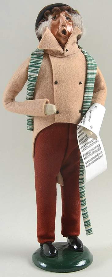 Traditional Assorted Carolers Grandfather With Music-Burgurny Pants  - No Box by Byers' Choice Ltd-1