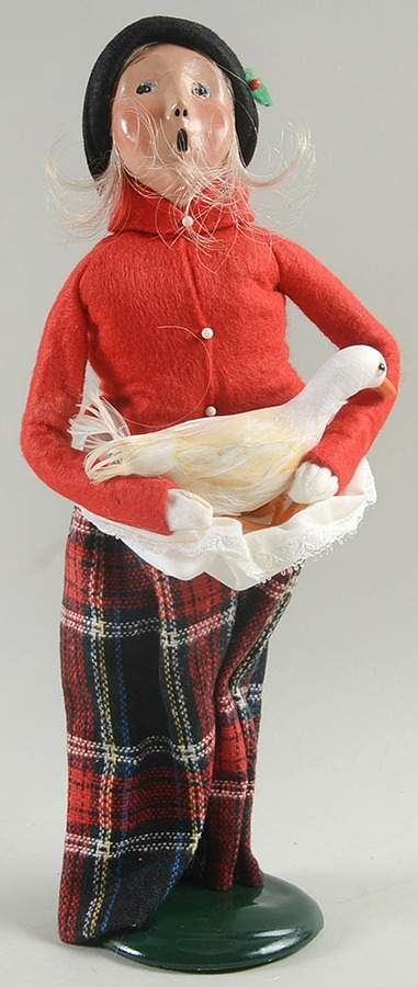 Traditional Assorted Carolers Woman With Goose In Apron - No Box by Byers' Choice Ltd-1