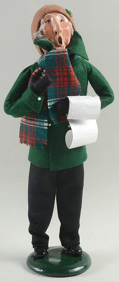 Traditional Assorted Carolers Grandfather With Music-Green Coat - No Box by Byers' Choice Ltd-1