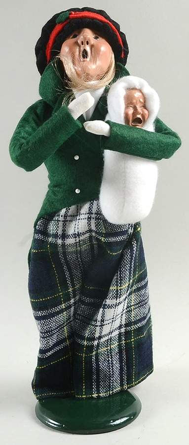 Traditional Assorted Carolers Woman With Crying Baby In White - No Box by Byers' Choice Ltd-1