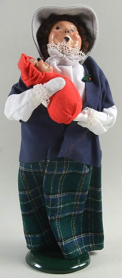 Traditional Assorted Carolers Woman With Crying Baby In Red - No Box by Byers' Choice Ltd-1