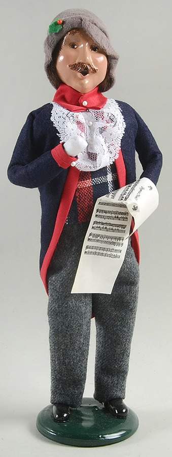 Traditional Assorted Carolers Man With Music-Blue Coat/Lace - No Box Nb1514 by Byers' Choice Ltd-1
