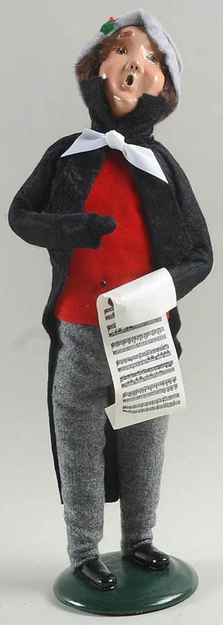Traditional Assorted Carolers Man With Music-Black Coat - No Box Nb1509 by Byers' Choice Ltd-1