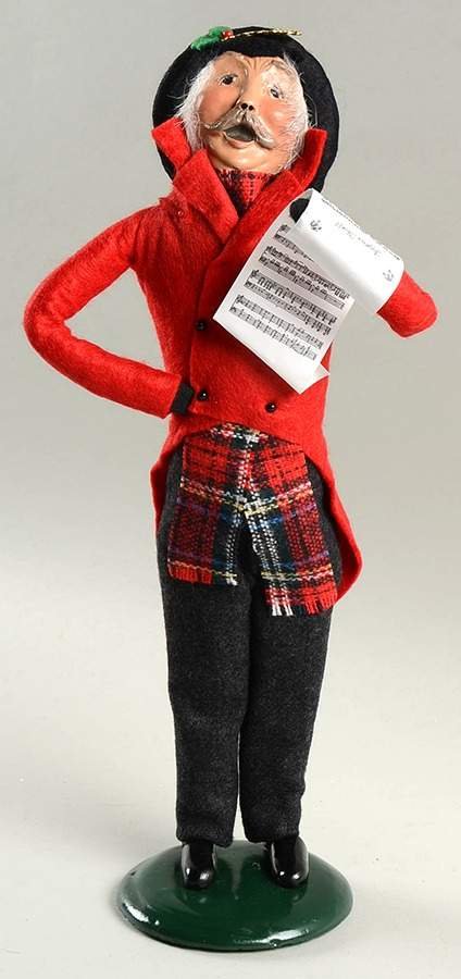 Traditional Assorted Carolers Grandfather With Music-Red Coat - Nb727, No Box by Byers' Choice Ltd-1