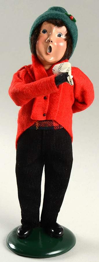 Traditional Assorted Carolers Boy With Chestnuts-Red Coat - Nb724, No Box by Byers' Choice Ltd-1