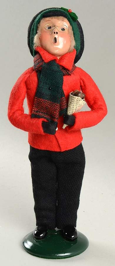 Traditional Assorted Carolers Boy With Chestnuts-Red Coat - Nb723, No Box by Byers' Choice Ltd-1