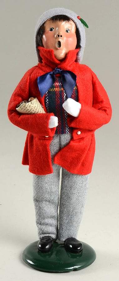 Traditional Assorted Carolers Boy With Chestnuts-Red Coat - Nb721, No Box by Byers' Choice Ltd-1
