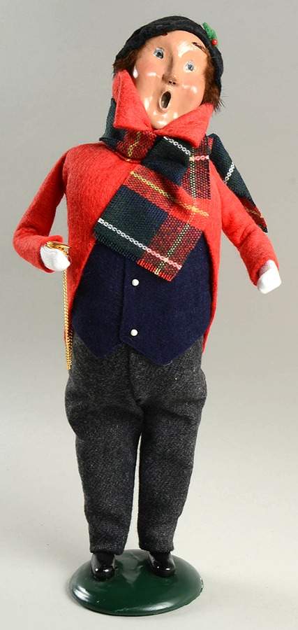 Traditional Assorted Carolers Man With Pocket Watch-Red Coat - Nb668, No Box by Byers' Choice Ltd-1