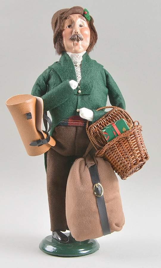 Traditional Assorted Carolers Traveler Mustache Man-Green Coat - Nb792, No Box by Byers' Choice Ltd-1