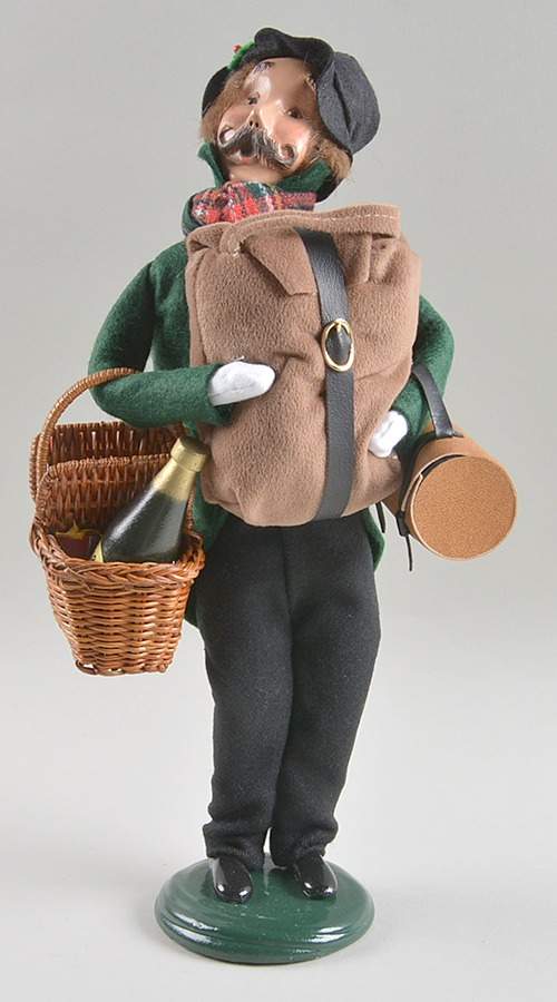 Traditional Assorted Carolers Traveler Mustache Man-Green Coat - Nb791, No Box by Byers' Choice Ltd-1