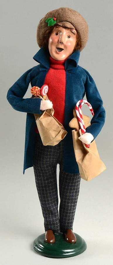 Traditional Assorted Carolers Candy Man With Brown Paper Bags - Nb822, No Box by Byers' Choice Ltd-1