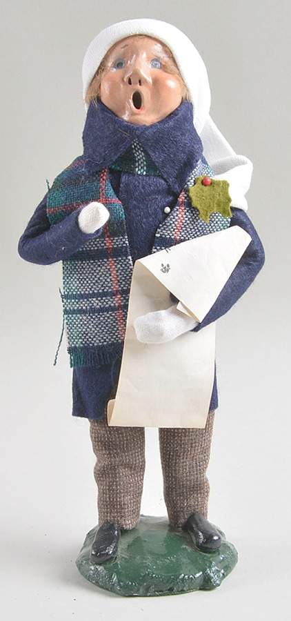 Traditional Assorted Carolers Boy With Sheet Music-Blue Top - No Box by Byers' Choice Ltd-1