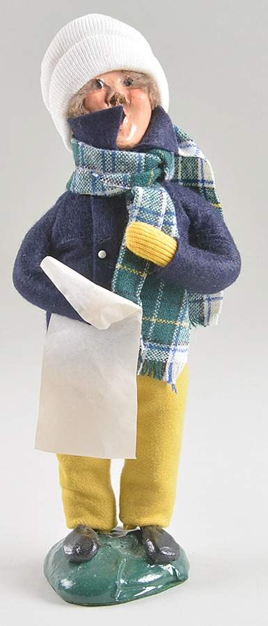 Traditional Assorted Carolers Boy With Sheet Music-Yellow Pants - No Box by Byers' Choice Ltd-1