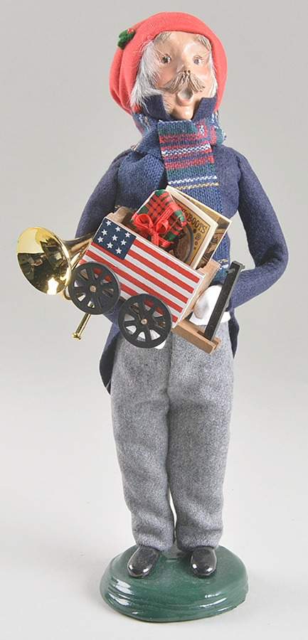Traditional Assorted Carolers Grandfather With Flag Wagon And Horn - Nb902, No Box by Byers' Choice Ltd-1