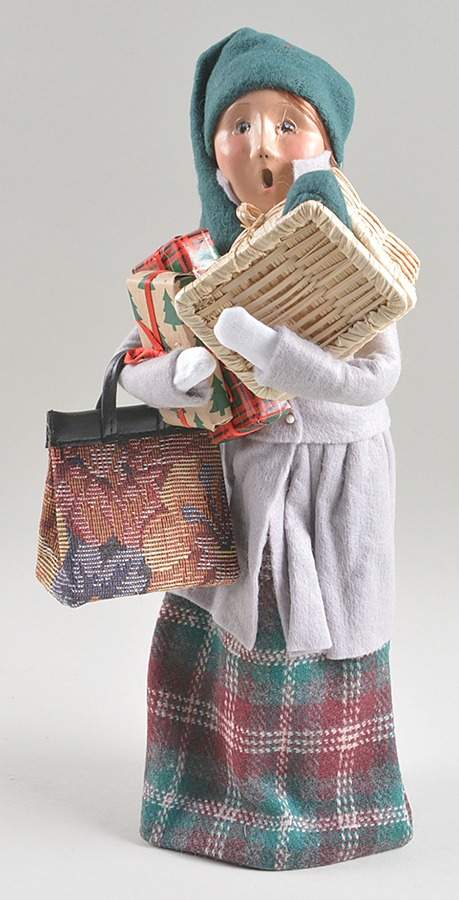 Traditional Assorted Carolers Traveler Woman-Grey Coat - Nb1040, No Box by Byers' Choice Ltd-1