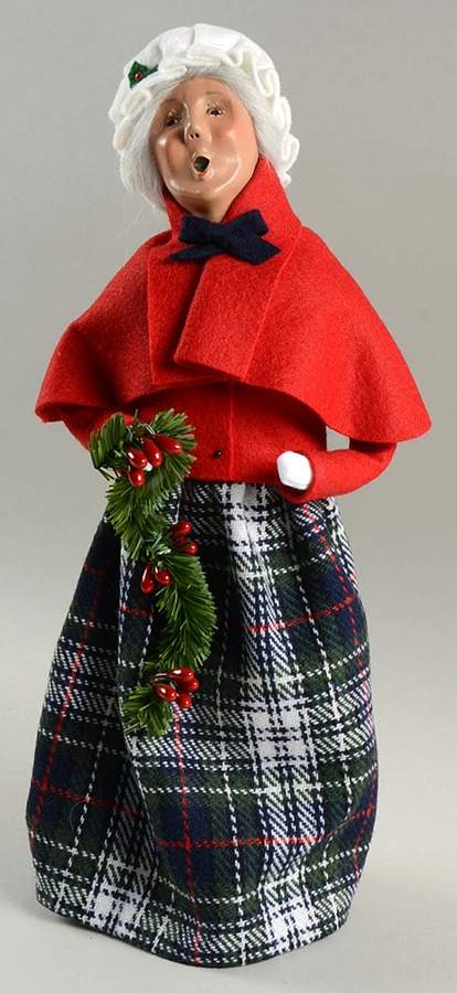 Traditional Assorted Carolers Grandmother With Garland Red - No Box by Byers' Choice Ltd-1