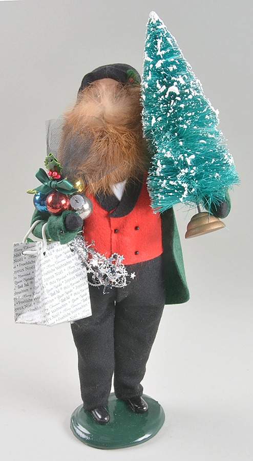 Traditional Assorted Carolers Bearded Man With Tree And Ornaments - Nb987, No Box by Byers' Choice Ltd-1