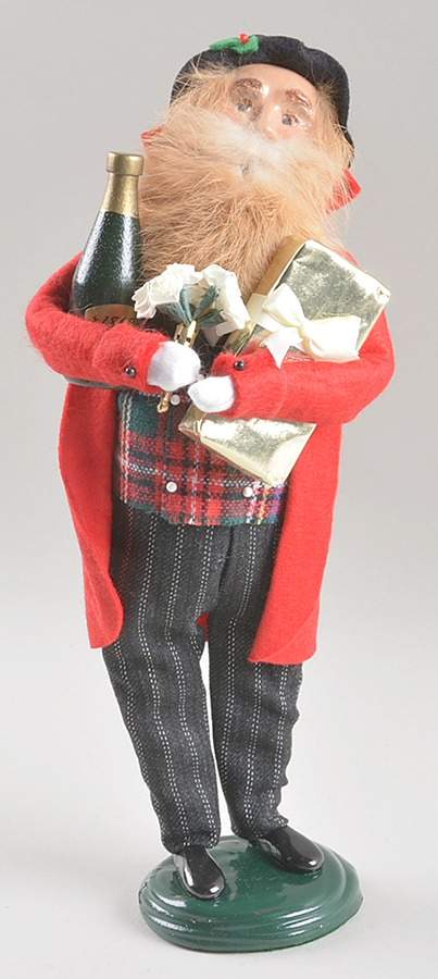 Traditional Assorted Carolers Bearded Man With Wine And Gifts - Nb971, No Box by Byers' Choice Ltd-1