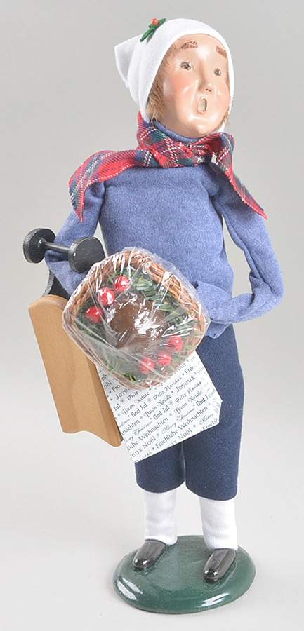 Traditional Assorted Carolers Man With Sled And Plum Pudding - Nb963, No Box by Byers' Choice Ltd-1