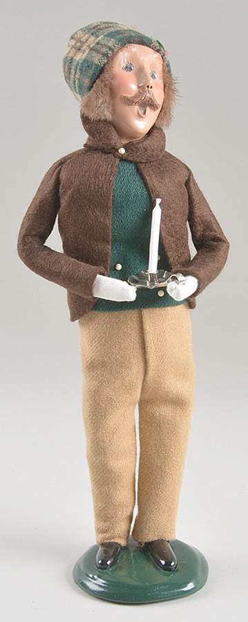 Traditional Assorted Carolers Man With Candlestick - Nb945, No Box by Byers' Choice Ltd-1