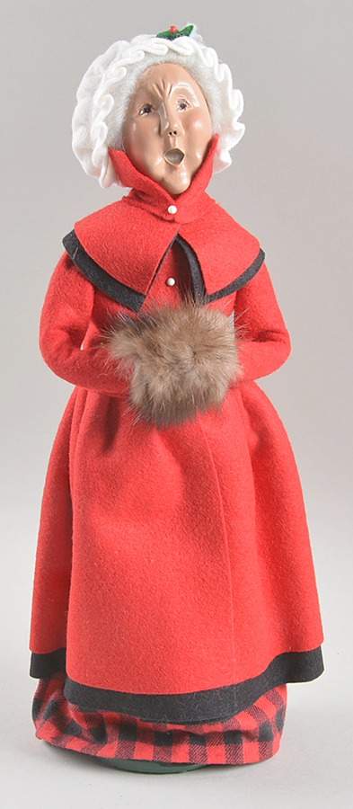 Traditional Assorted Carolers Grandmother With Muff-Long Red Coat - Nb921, No Box by Byers' Choice Ltd-1