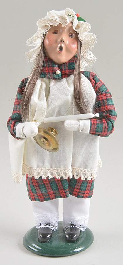 Traditional Assorted Carolers Girl With Candle-White Apron - Nb840, No Box by Byers' Choice Ltd-1