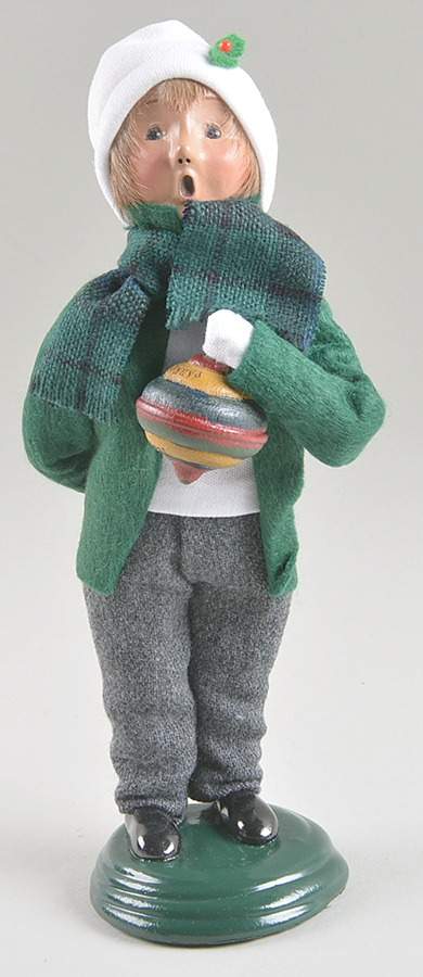 Traditional Assorted Carolers Boy With Toy Spinning Top - Nb832, No Box by Byers' Choice Ltd-1