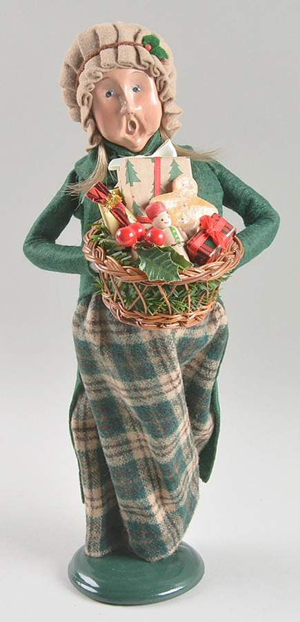 Traditional Assorted Carolers Shopper Woman With Basket Of Toys - Nb1039, No Box by Byers' Choice Ltd-1