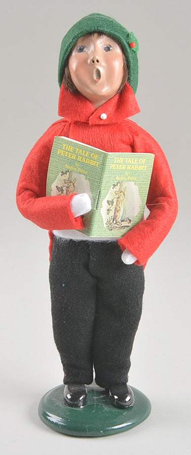 Traditional Assorted Carolers Boy With Peter Rabbit Book - No Box by Byers' Choice Ltd-1