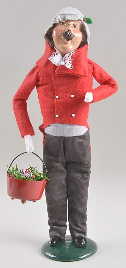 Traditional Assorted Carolers Man With Kettle Of Pinecones - No Box by Byers' Choice Ltd-1