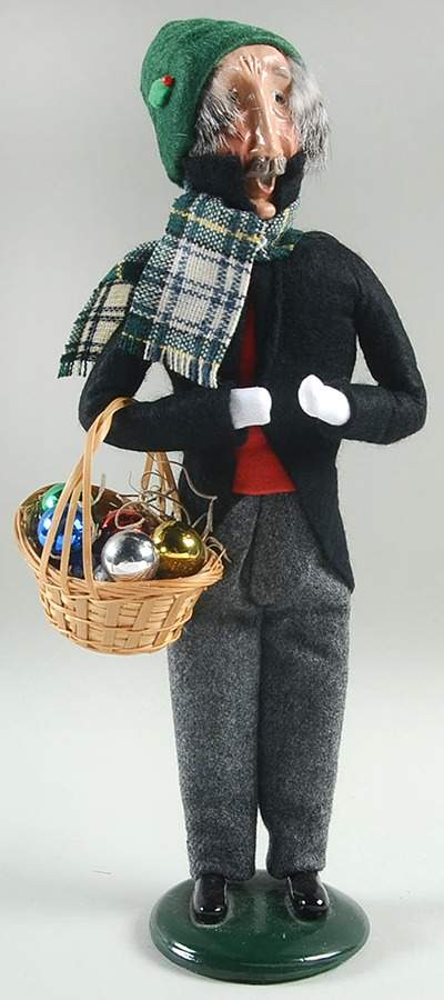 Traditional Assorted Carolers Grandfather With Ornament Basket - No Box by Byers' Choice Ltd-1