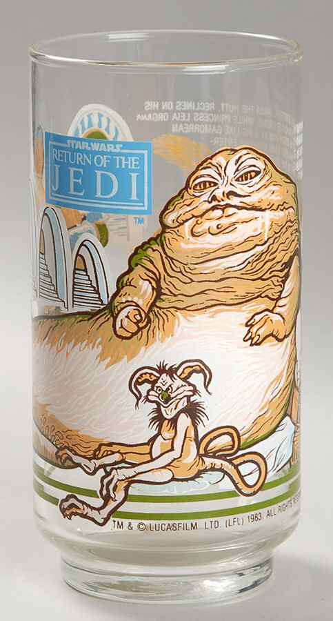 Return of The Jedi Glassware Jabba The Hutt - No Box by Burger King-1