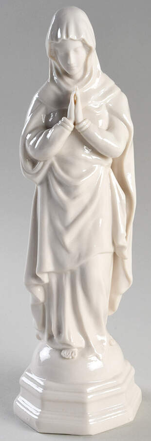 Belleek Figurines Figurine-Blessed Virgin Mary - Boxed by Belleek Pottery (Ireland)-1