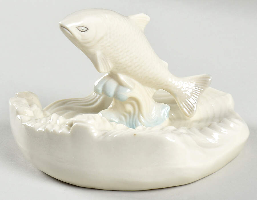 Belleek Figurines Leaping Fish - Boxed by Belleek Pottery (Ireland)-1