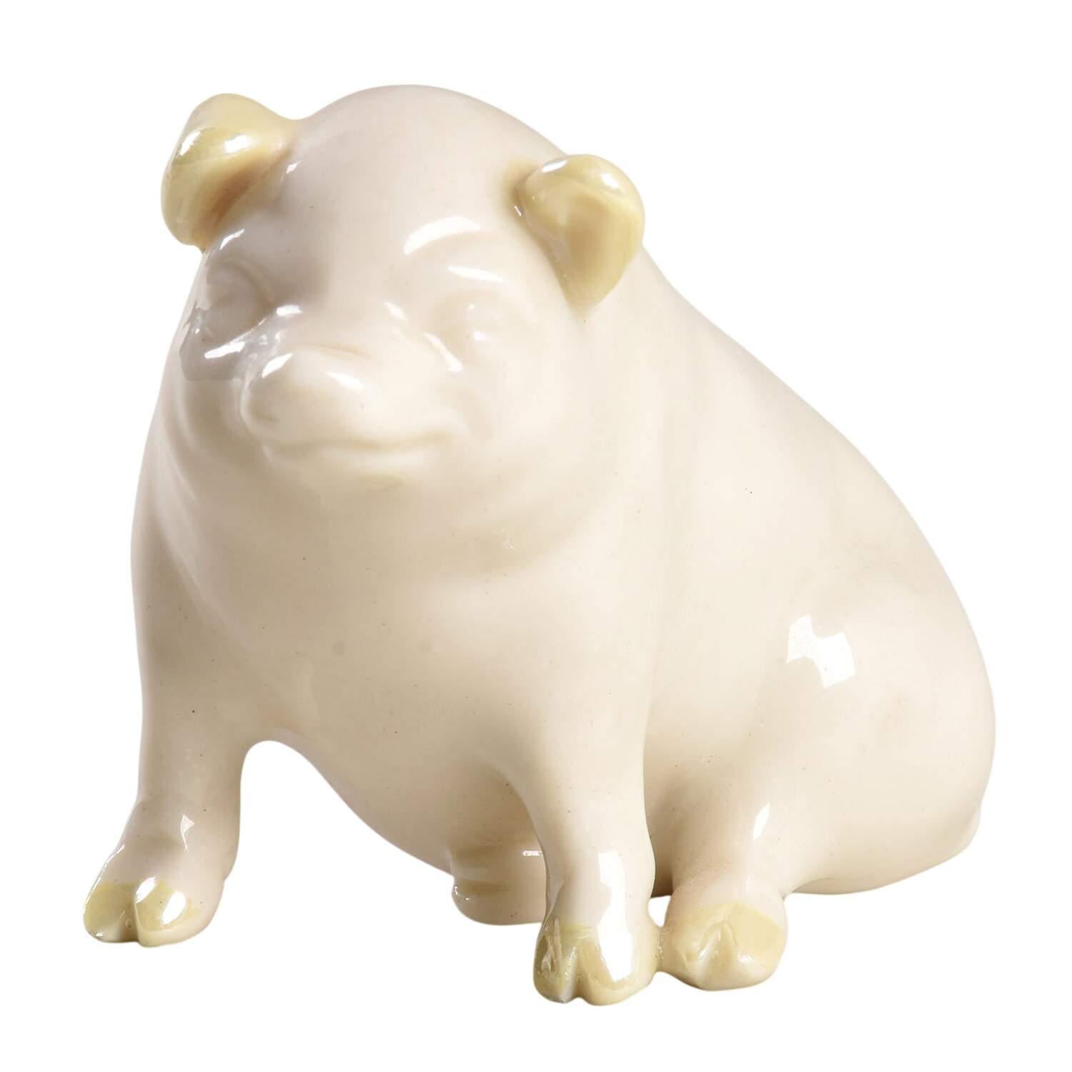 Belleek Figurines Pig - Small - Boxed by Belleek Pottery (Ireland)-1