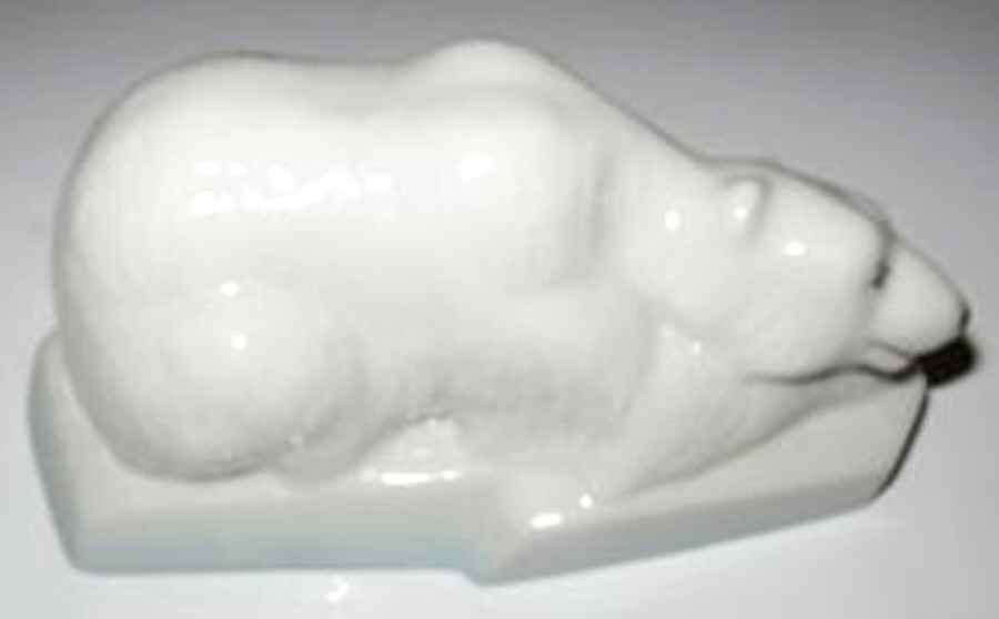 Belleek Figurines Polar Bear-Sitting - No Box by Belleek Pottery (Ireland)-1