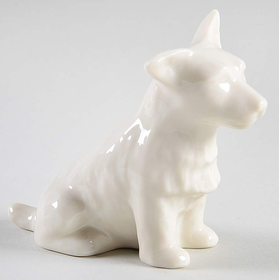 Belleek Figurines Terrier-Dog - No Box by Belleek Pottery (Ireland)-1