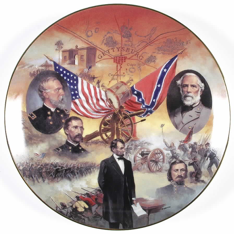 Battles of the American Civil War Gettysburg - No Box by Bradford Exchange-1